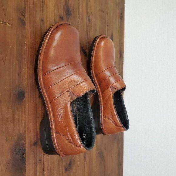 Rieker Womens Shoes Size 8 Brown Wide Fit Slip On Casual Leather Round Toe - Picture 4 of 11